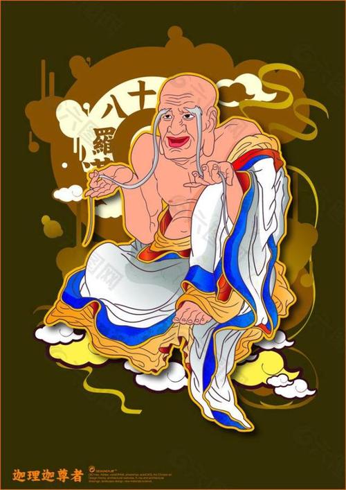 佛教中的十八罗汉其实只有16个,降龙伏虎两个是另类?